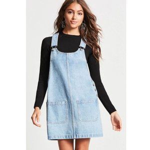 Forever 21 Denim Jean Overall Dress - Size Small
